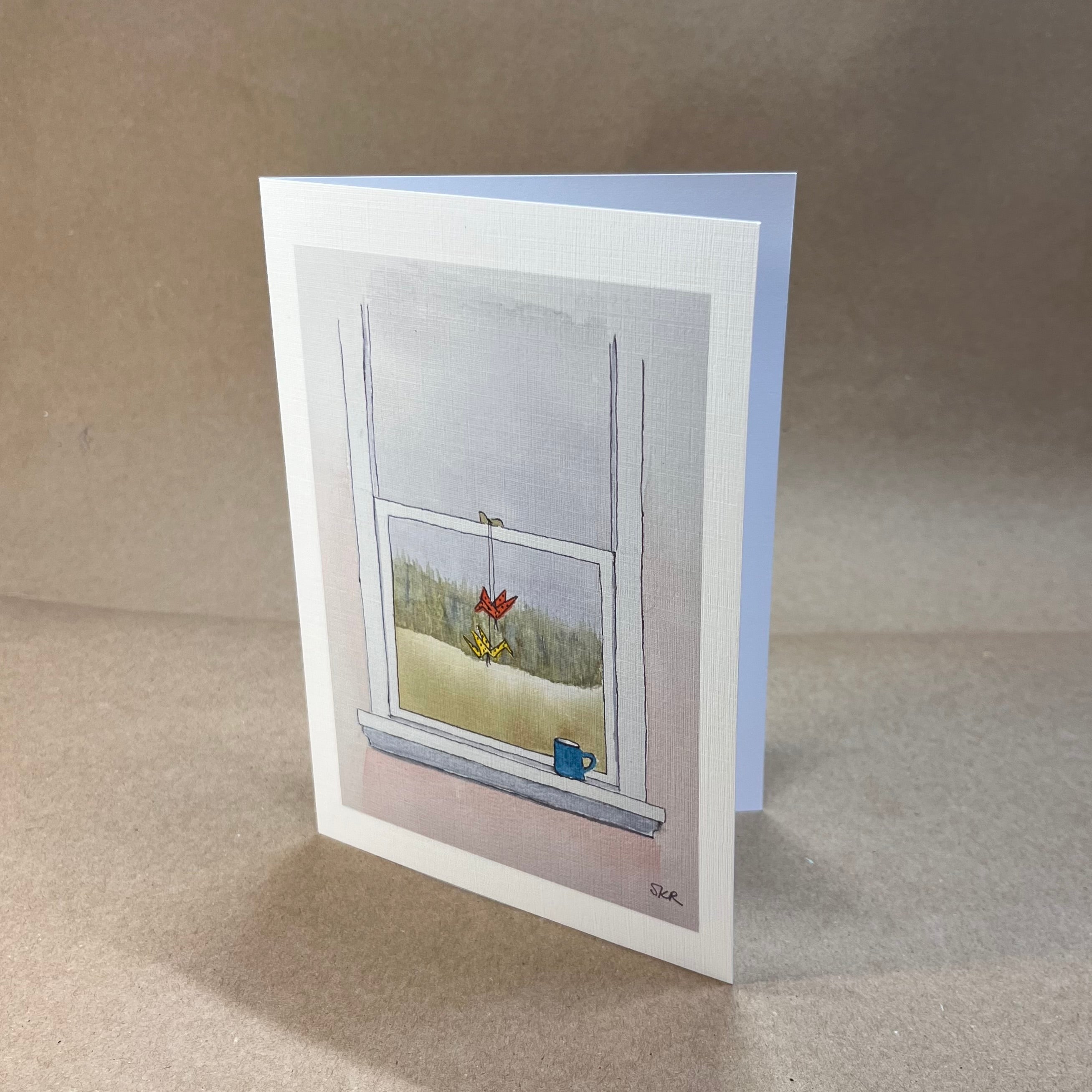 Peace Cranes in a Window - Holiday Card 10-pack