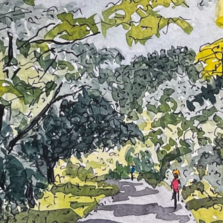 Bike Path - 8x8 Print